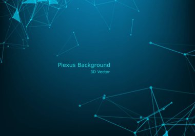 Ağ bağlantısı noktaları ve çizgileri. Teknoloji geçmişi. Pleksus. Büyük veri arkaplanı. Görüntü.