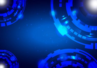 Soyut teknolojik altyapı yüksek teknoloji iletişim kavramı fütüristik dijital yenilik arka plan vektör çizim