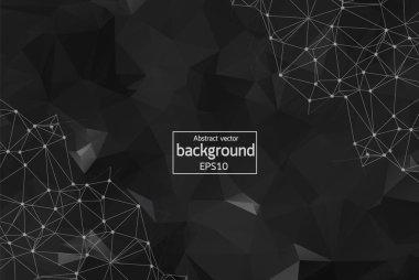 Abstract background, dots connected with lines