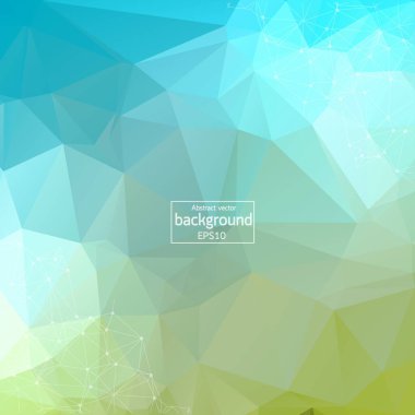 Abstract low poly vintage technology vector background. Connection structure. Vector data science background. Polygonal vector background. Molecule And Communication Background.