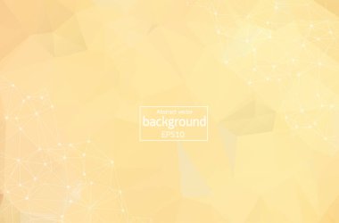 Poligonal turuncu kırmızı düşük Poli arka plan noktalar ve çizgiler bağlanma ile soyut. Bağlantı yapısı. Vektör bilim arka plan. Poligonal vektör arka plan. Fütüristik Hud arka plan.