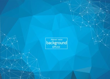 Soyut poligonal ızgara kozmik arka plan üzerinde. Fütüristik illüstrasyon. Uzay gökyüzü arka plan