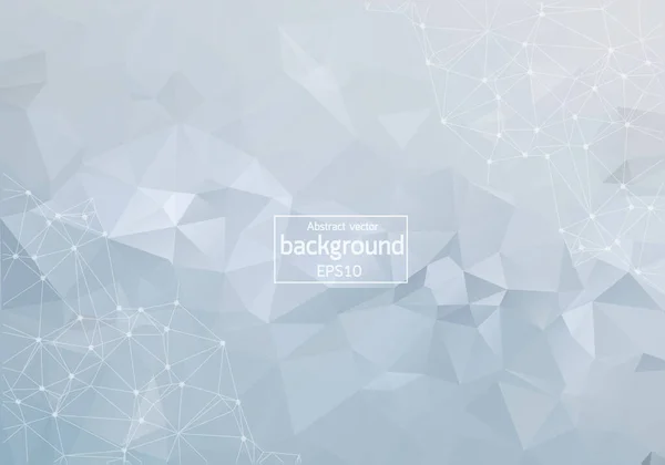 Abstract Light Polygonal Space Background Connecting Dots Lines Geometric Polygonal — Stock vektor