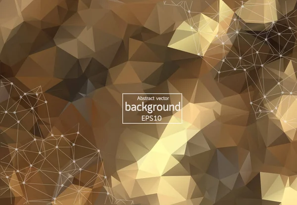 Karanlık poligonal uzay arka plan bağlantı noktalar ve çizgiler ile. Geometrik poligonal arka plan molekül ve iletişim. Bilim, kimya, biyoloji, tıp, teknoloji kavramı.