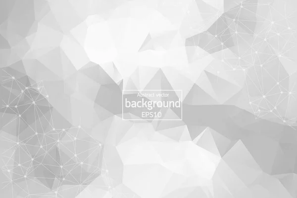 Abstract Light Polygonal Space Background Connecting Dots Lines Geometric Polygonal — Stockvektor