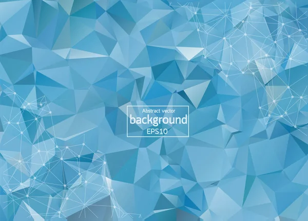 Geometric Blue Polygonal background molecule and communication. Connected lines with dots. Minimalism chaotic illustration background. Concept of the science, chemistry, medicine, technology.