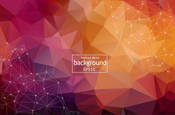 Abstract low poly modern technology vector background. Connection structure. Vector data science background. Polygonal vector background. Molecule And Communication Background.