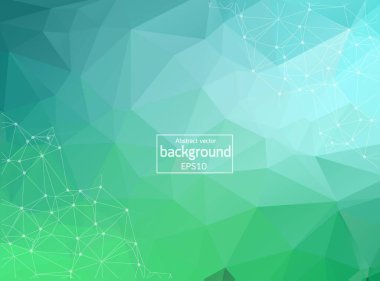 Renkli arka plan. Noktalar ve çizgiler bağlanma ile arka plan poligonal. Bağlantı yapısı. Vektör bilim arka plan.