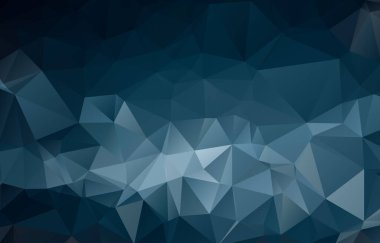 Dark blue shining triangular template. Creative illustration in halftone style with gradient. The completely new template can be used for your brand book.