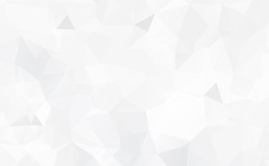 Beyaz Çokgen Mozaik Arkaplanı. Geometrik desen, üçgen arka plan. Yaratıcı İş Tasarım Şablonları. Vektör illüstrasyonu.