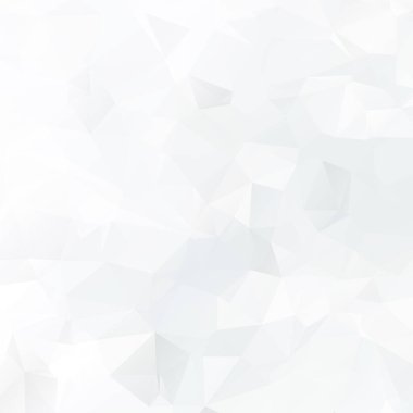 Beyaz Çokgen Mozaik Arkaplanı. Geometrik desen, üçgen arka plan. Yaratıcı İş Tasarım Şablonları. Vektör illüstrasyonu.