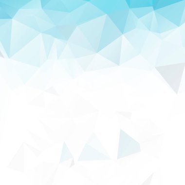 Mavi Çokgen Mozaik Arkaplan. Geometrik desen, üçgen arka plan. Yaratıcı İş Tasarım Şablonları. Vektör illüstrasyonu.