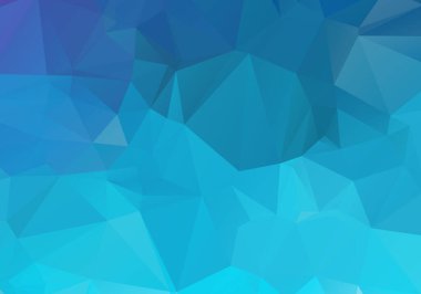 Mavi Çokgen Mozaik Arkaplan. Geometrik desen, üçgen arka plan. Yaratıcı İş Tasarım Şablonları. Vektör illüstrasyonu.