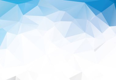 Renkli mavi Çokgen Mozaik Arkaplan. Geometrik desen, üçgen arka plan. Yaratıcı İş Tasarım Şablonları. Vektör illüstrasyonu.