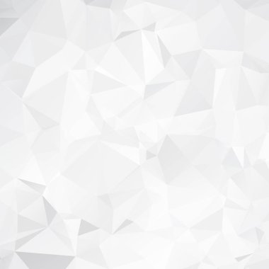 Üçgenli soyut beyaz geometrik vektör arkaplanı. Çokgen üçgen deseni.