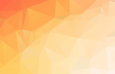 Parlak turuncu düşük çokgen kristal arka plan. Üçgen çokgen deseni. Düşük polivektör çizimi. Düşük çokgen arkaplan