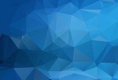 Mavi beyaz ışık çokgen mozaik arka plan, vektör çizim, iş tasarım şablonları