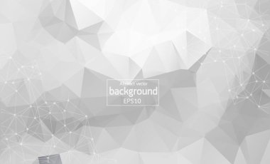 İzole edilmiş beyaz arkaplan üzerindeki çokgen ağ bağlantısı