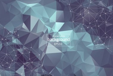 Soyut noktalar ve çizgiler molekül arka plan bağlanma. Bağlantı bilim bileşikleri, tıp, teknoloji ya da bilimsel kavram geçmişi. Vektör çizim