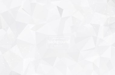 Soyut Beyaz Geometrik Çokgen arka plan molekülü ve iletişim. Noktalarla birleştirilmiş çizgiler. Bilim, kimya, biyoloji, tıp, teknoloji kavramı.