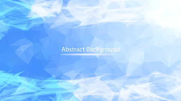 Abstract Blue Light Polygonal Surface Background Low Poly Mesh Design — Stock vektor