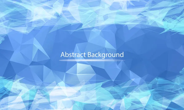 Abstract Blue White Polygonal Surface Background Low Poly Mesh Design — стоковый вектор