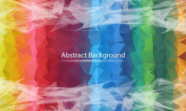 Abstract Colorful Polygonal Surface Background Low Poly Mesh Design Connecting — Stock vektor