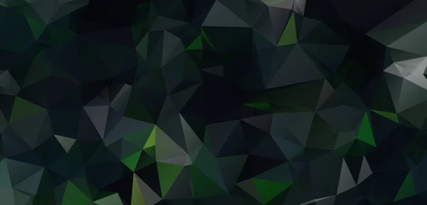 Grüne Marine Dunkel Polygonale Mosaik Banner Hintergrund Vektorillustration Kreative Business — Stockvektor