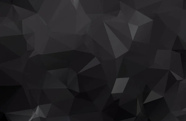 Dark Black Polygonal Illustration Which Consist Triangles Geometric Background Origami — Stock Vector