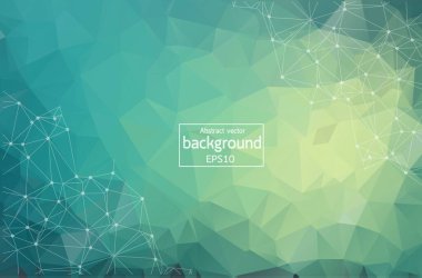 Geometrik Pastel poligonal arka plan molekül ve iletişim. Bağlantılı çizgilerin noktalı. Minimalizm arka plan. Bilim, kimya, biyoloji, tıp, teknoloji kavramı.