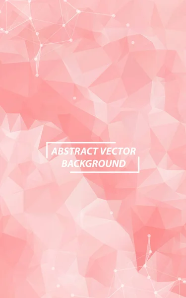 Résumé Pink Geometric Polygonal Background Molecule Communication Lignes Connectées Avec — Image vectorielle