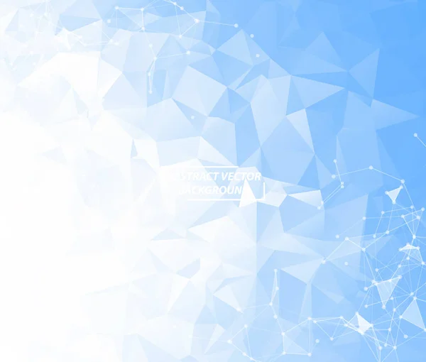 Синя Геометрична Багатокутна Фонова Молекула Язок Єднані Лінії Точками Мінімалізм — стоковий вектор