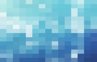 Soyut Mavi Geometrik Arkaplan, Yaratıcı Tasarım Şablonları. Piksel sanatı Izgara Mozaiği, 8 bit vektör arkaplanı.