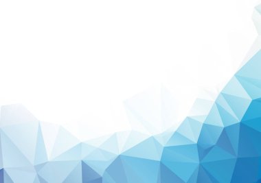 Soyut Mozaik Mavi Çokgen Geometrik Arkaplan, Düşük Polonyalı Tarzı. İş Tasarım Şablonları Modern Üçgen Arkaplan.