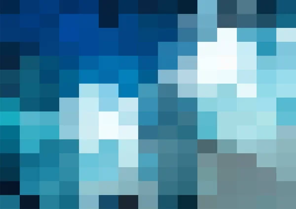 概要青い幾何学的背景 クリエイティブデザインテンプレート ピクセルアートグリッドモザイク 8ビットベクトル背景 — ストックベクタ
