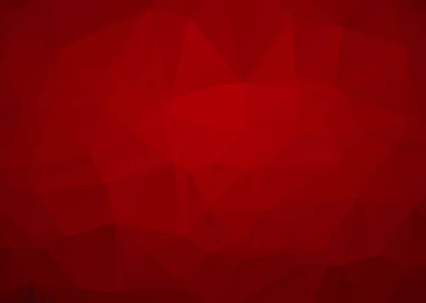 Abstraktes Mosaik Red Polygonal Geometric Triangle Background Low Poly Style — Stockvektor