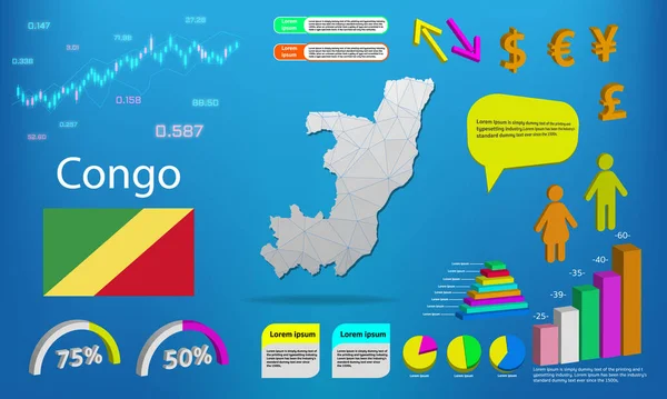 Kongo haritası bilgi grafikleri - grafikler, semboller, ögeler ve simgeler koleksiyonu. Yüksek kaliteli ticari bilgi ögelerine sahip ayrıntılı Kongo haritası.