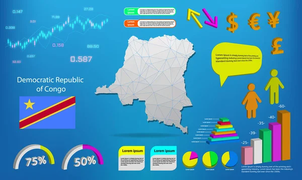 Demokratik Kongo Cumhuriyeti harita bilgi grafikleri - grafikler, semboller, elementler ve simgeler koleksiyonu. Kongo Demokratik Cumhuriyeti haritasında yüksek kaliteli ticari bilgi unsurları yer alıyor.