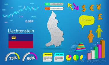 Lihtenştayn haritası bilgi grafikleri - grafikler, semboller, ögeler ve simgeler koleksiyonu. Yüksek kaliteli ticari bilgi elemanlarına sahip ayrıntılı Lihtenştayn haritası.