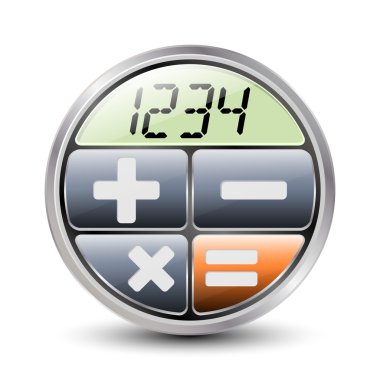 Calculator icon on a white background clipart