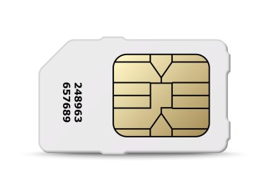 SIM kartı simgesi. vektör