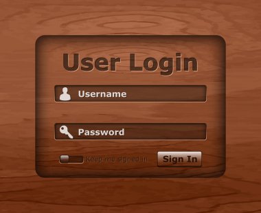 Web giriş formu şablonu. kolay düzenlenebilir vektör