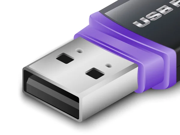 Primer plano USB Flash Drive. Vector — Vector de stock