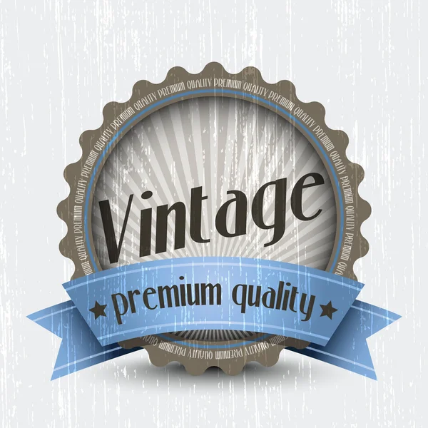 Emblema Vintage retrô Qualidade Premium. Vetor — Vetor de Stock