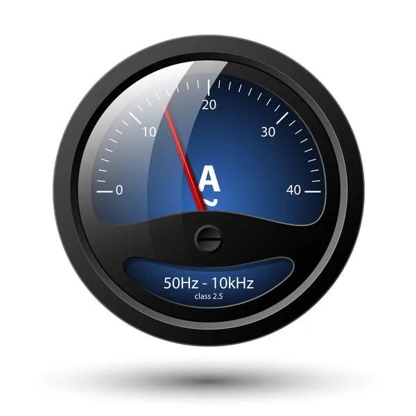 Vector ammeter icon — Stock Vector