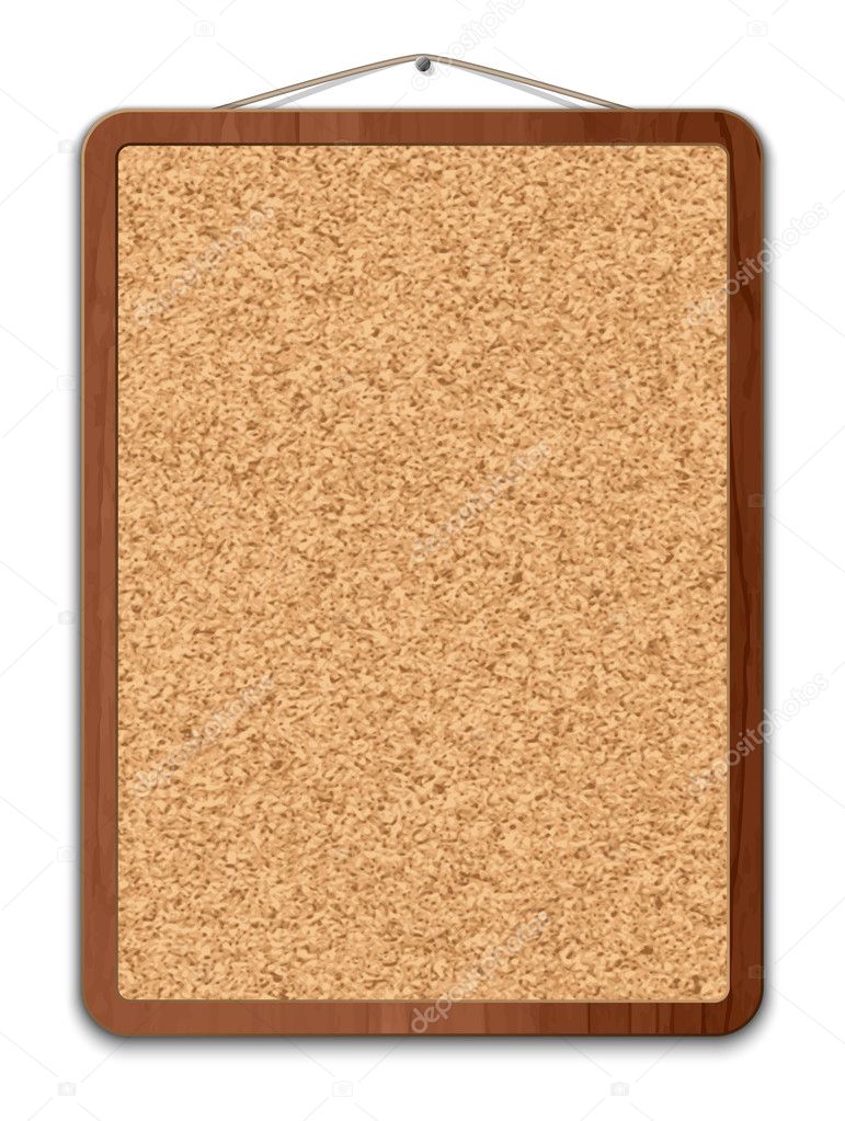 Blank cork board