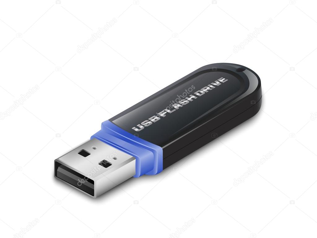 USB Flash Drive Icon. Vector illustration