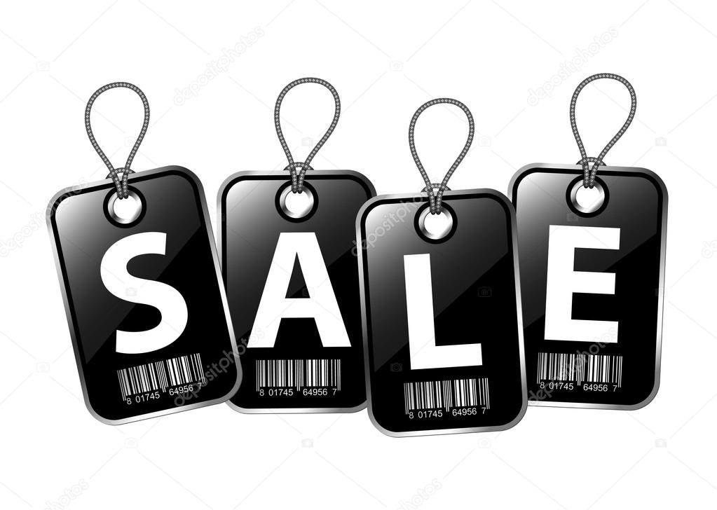 Vector hanging SALE tags