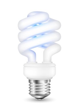 enerji tasarruflu floresan ampul. vektör çizim