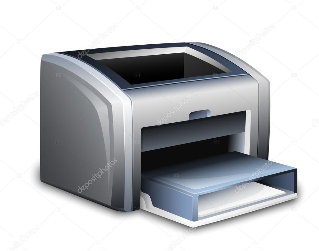 Laser printer icon. Vector illustration — Stock Vector © RealVector